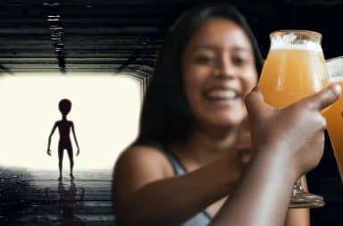 drinking beers and not inviting the alien
