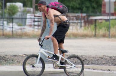 Drug dealer riding a bike