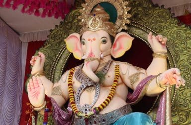 Hindu elephant deity statue