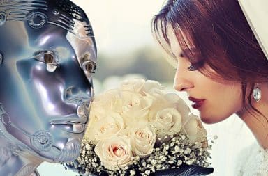 robot bride wedding