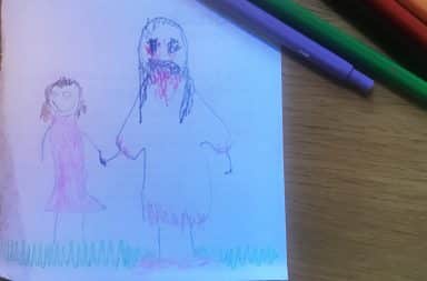 creepy drawing by a kid