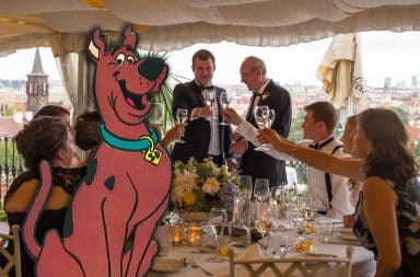 scooby at the wedding ruh roh how's this gonna end