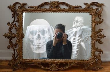 skulls in the mirror... not good