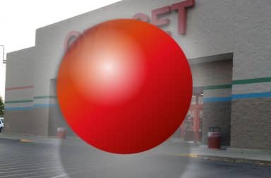 red orb outside the target