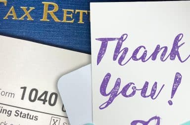 thank you note from the IRS