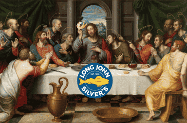 Long John Silver's The Last Supper painting